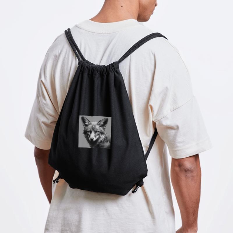 Fox schwarz / weiss Stanley/Stella recycelter Gym Bag