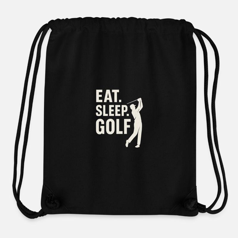 Eat Sleep Golf - Stanley/Stella recycelter Gym Bag - Schwarz
