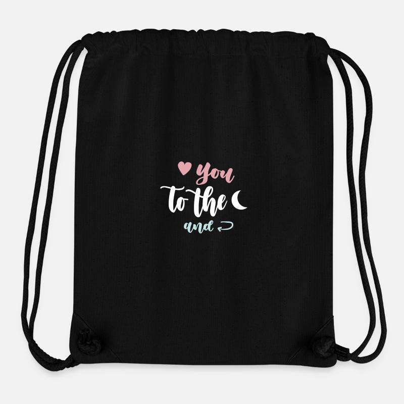 Je t’aime - Sac à cordon recyclé Stanley/Stella - noir