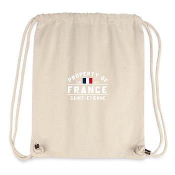 Propriété de la France Saint-Etienne en 1872 - Sac à cordon recyclé Stanley/Stella - blanc naturel - Devant