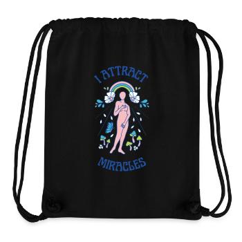 law of attraction quote - Stanley/Stella Recycled Gym Bag - black - Front