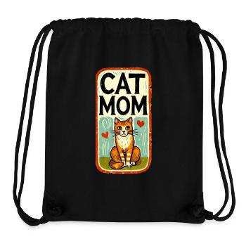 Ginger Cat Mom - Stanley/Stella Recycled Gym Bag - black - Front