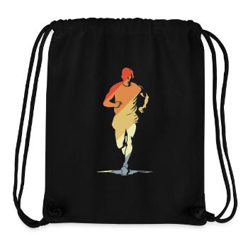 Läufer Vintage-Look - Stanley/Stella recycelter Gym Bag - Schwarz - Vorne