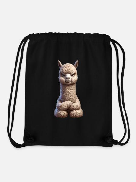 Alpaga sinistre 1 - Sac à cordon recyclé Stanley/Stella - noir