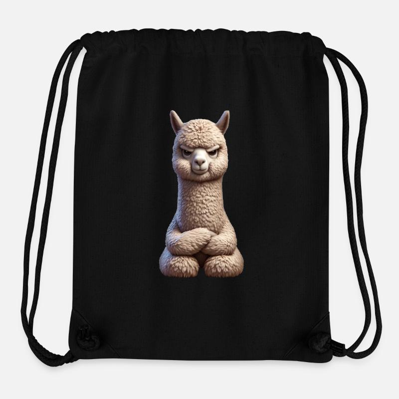 Alpaga sinistre 1 - Sac à cordon recyclé Stanley/Stella - noir