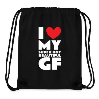 Ich Liebe Meine Freundin Paare Freund Geschenkidee - Stanley/Stella recycelter Gym Bag - Schwarz - Vorne
