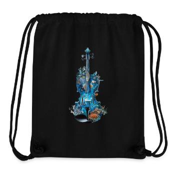 Fisch Violine - Stanley/Stella recycelter Gym Bag - Schwarz - Vorne
