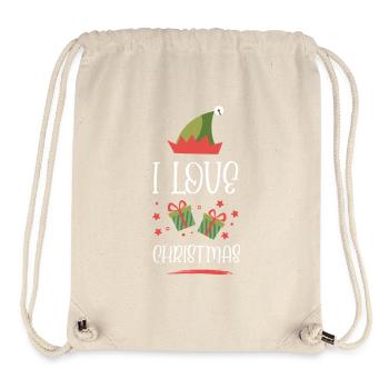 I love Christmas - Stanley/Stella Recycled Gym Bag - natural - Front