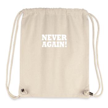 Never again - Stanley/Stella recycelter Gym Bag - Naturweiß - Vorne