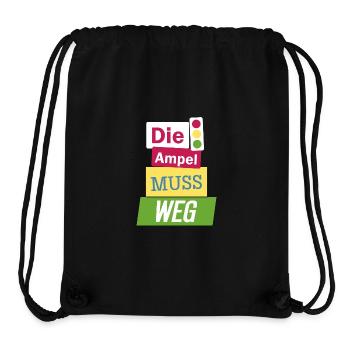 Bauernprotest Streik Demo Wut Die Ampel muss weg - Stanley/Stella recycelter Gym Bag - Schwarz - Vorne
