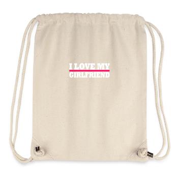I love my girlfriend - Stanley/Stella recycelter Gym Bag - Naturweiß - Vorne