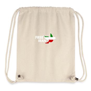 Free iran - Stanley/Stella recycelter Gym Bag - Naturweiß - Vorne