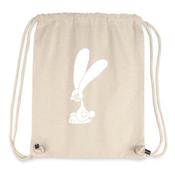 Mürrisches weißes Kaninchen - Stanley/Stella recycelter Gym Bag - Naturweiß - Vorne