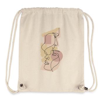 Verliebtes Paar Linear One Line Vintage - Stanley/Stella recycelter Gym Bag - Naturweiß - Vorne