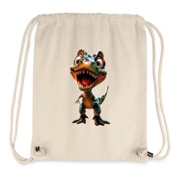 T-Rex Dino #lovely toons - Sac à cordon recyclé Stanley/Stella - blanc naturel - Devant