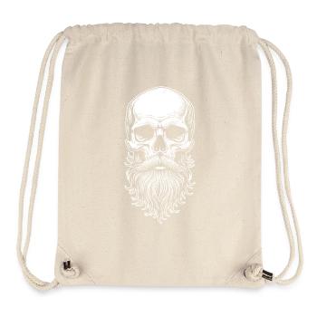 Skull mit Bart - Stanley/Stella recycelter Gym Bag - Naturweiß - Vorne