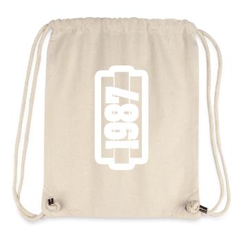 Jahr 1987 - Stanley/Stella recycelter Gym Bag - Naturweiß - Vorne