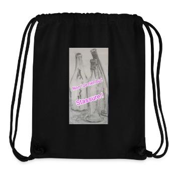 Humor, leere Alkoholflasche, Geschenkidee - Stanley/Stella recycelter Gym Bag - Schwarz - Vorne