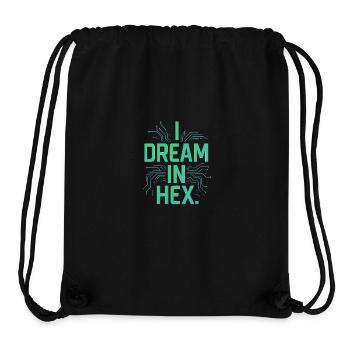 I Dream in Hex – Nerdy Coder T-Shirt for Devs - Stanley/Stella Recycled Gym Bag - black - Front