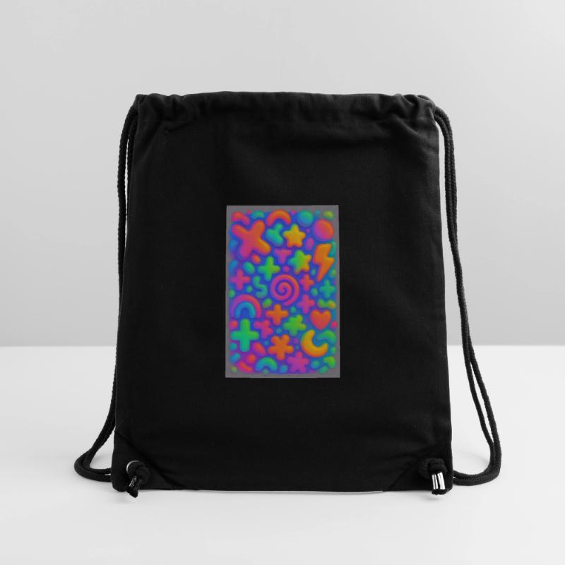 Neon Overload – Überlappende 3D Pop-Art Explosion Stanley/Stella recycelter Gym Bag
