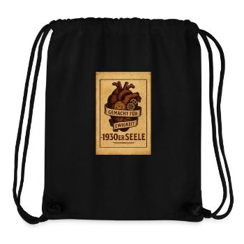 Herz Steampunk Retro 1930er - Stanley/Stella recycelter Gym Bag - Schwarz - Vorne
