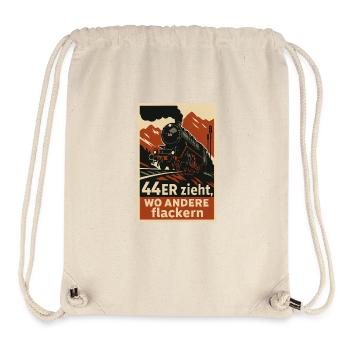 Railway 44 pulls where others flicker freight train - Stanley/Stella Recycled Gym Bag - natural - Front