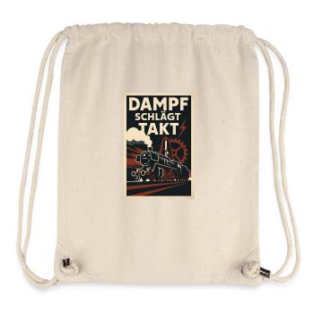 Eisenbahn Dampf schlägt Takt - Stanley/Stella recycelter Gym Bag - Naturweiß - Vorne