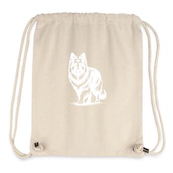 Elegant Shepherd Dog Portrait Tattoo Style - Stanley/Stella Recycled Gym Bag - natural - Front