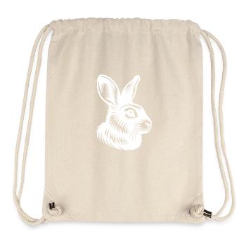 Hasen Porträt mit großen Ohren Tattoo Style - Stanley/Stella recycelter Gym Bag - Naturweiß - Vorne