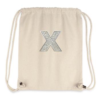 X, letter, initial, monogram, - Stanley/Stella recycelter Gym Bag - Naturweiß - Vorne
