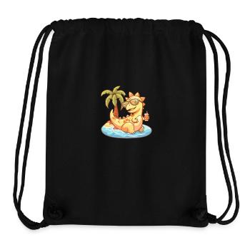 Dinosaur Stegosaurus Island Palm - Stanley/Stella Recycled Gym Bag - black - Front