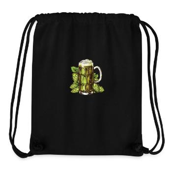 Houblon en verre à bière - Sac à cordon recyclé Stanley/Stella - noir - Devant
