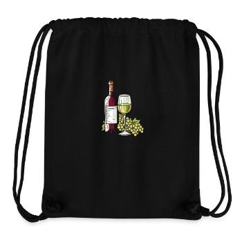 Wine Glass Grapes Wine - Stanley/Stella Recycled Gym Bag - black - Front