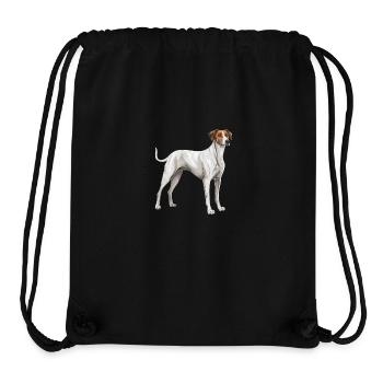 Chien lévrier - Sac à cordon recyclé Stanley/Stella - noir - Devant