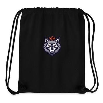 Wolf Kopf Krone - Stanley/Stella recycelter Gym Bag - Schwarz - Vorne