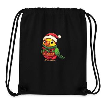 Papagai Weihnachten Comic - Stanley/Stella recycelter Gym Bag - Schwarz - Vorne