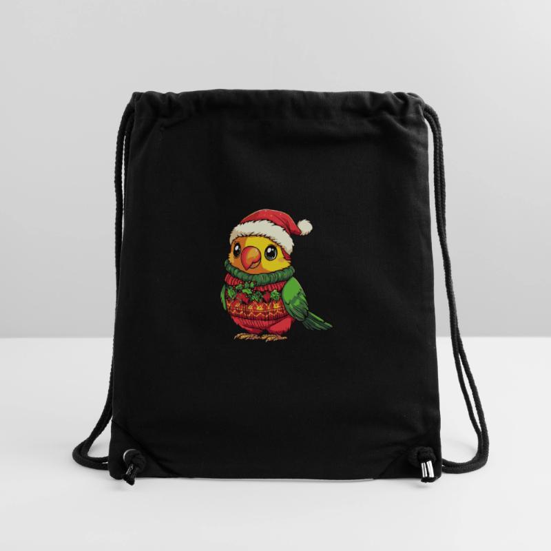 Bande dessinée de Noël perroquet Sac à cordon recyclé Stanley/Stella