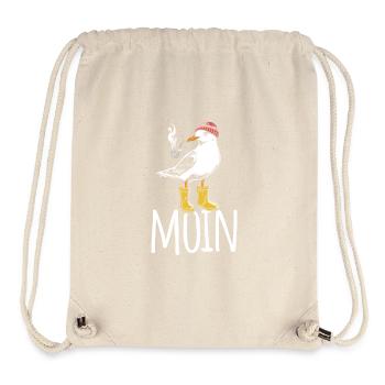 Möwe - Moin - Nordsee - Geschenk - Stanley/Stella recycelter Gym Bag - Naturweiß - Vorne