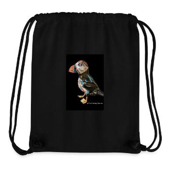 Macareux moine drôle oiseau mignon - Sac à cordon recyclé Stanley/Stella - noir - Devant