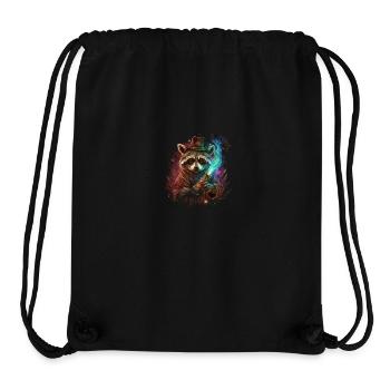 Fantasy-Zauberer Waschbär - Stanley/Stella recycelter Gym Bag - Schwarz - Vorne