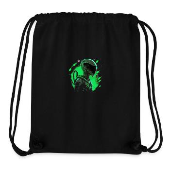 Weltraum-Alien - Stanley/Stella recycelter Gym Bag - Schwarz - Vorne