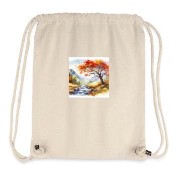 Peinture à l’aquarelle - Sac à cordon recyclé Stanley/Stella - blanc naturel - Devant