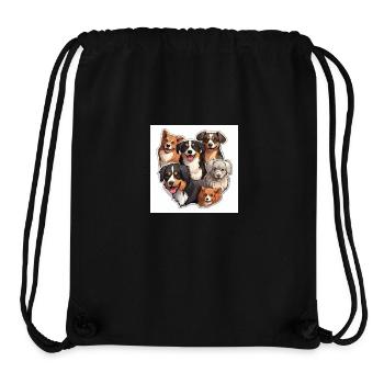 6 liebenswerte Hunde - Stanley/Stella recycelter Gym Bag - Schwarz - Vorne