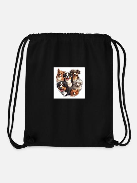 6 lovely dogs - Stanley/Stella Recycled Gym Bag - black