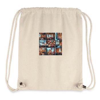 Winter Café - Stanley/Stella recycelter Gym Bag - Naturweiß - Vorne