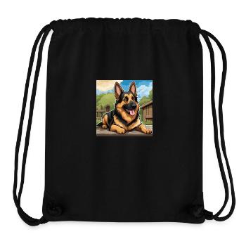 Schäferhund - Stanley/Stella recycelter Gym Bag - Schwarz - Vorne