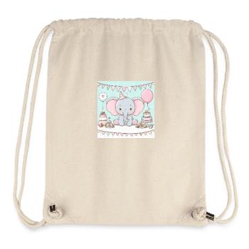 Elephant Birthday Party - Stanley/Stella Recycled Gym Bag - natural - Front
