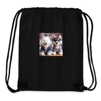Pup Gang - Stanley/Stella Recycled Gym Bag - black - Front