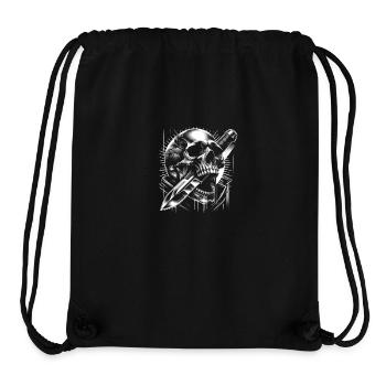 Radiant Edge: Skull with Combat Knife - Stanley/Stella Recycled Gym Bag - black - Front
