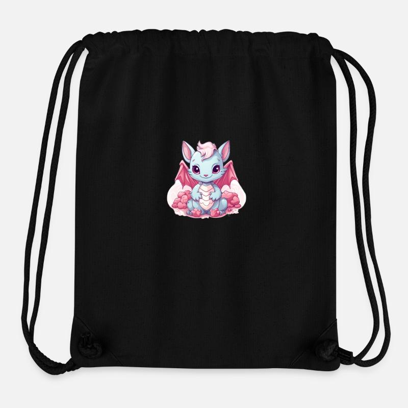 Kawaii Dragon - Stanley/Stella recycelter Gym Bag - Schwarz